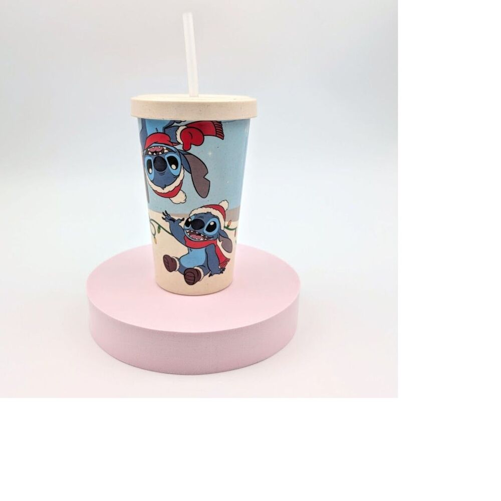 New Disney Lilo & Stitch Christmas Tumbler Bamboo Fiber Sustainable